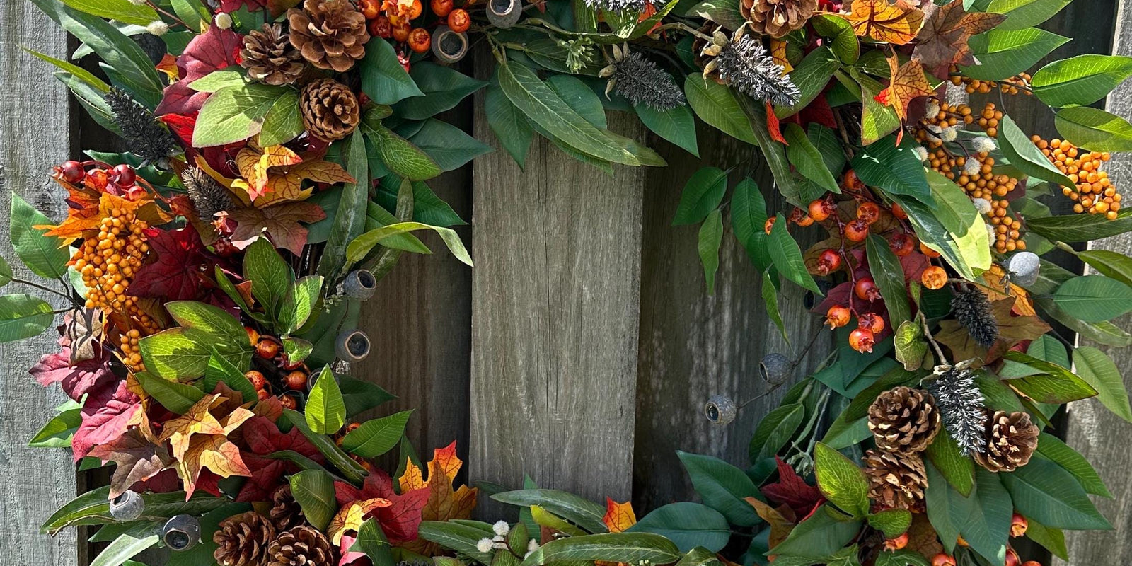 Vibrant Autumn Wreath - cover photo for how to take care of your wreath blog