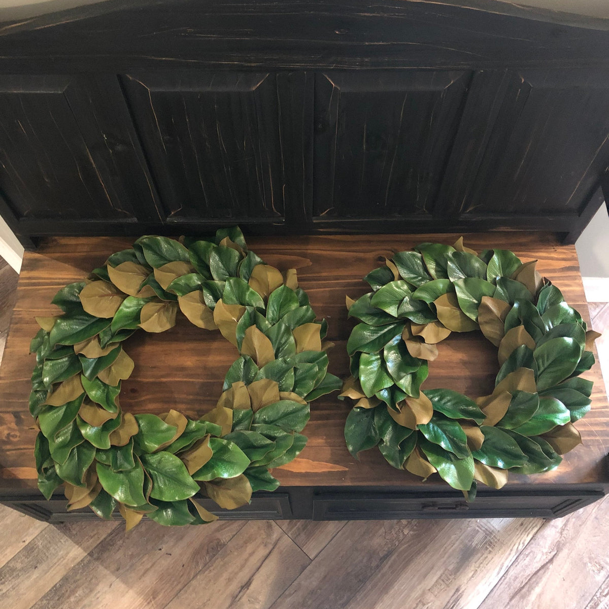 Magnolia Front Door Wreath, Year-Round Farmhouse Decor