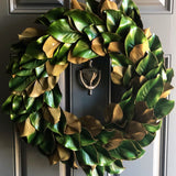 Magnolia Front Door Wreath, Year-Round Farmhouse Decor