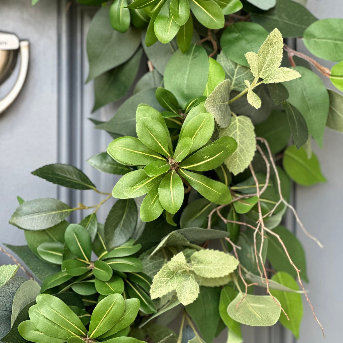 Handmade Eucalyptus Wreath, Modern Farmhouse Decor, XL Front Door Wreath