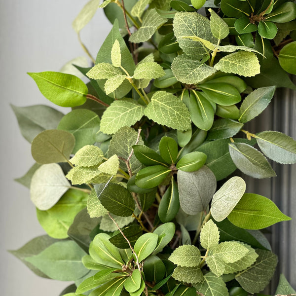 Handmade Eucalyptus Wreath, Modern Farmhouse Decor, XL Front Door Wreath