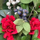 Patriotic Summer Wreath, Red White Blue Front Door Decor