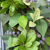 Blueberry Eucalyptus Wreath, Year-Round Front Door Decor