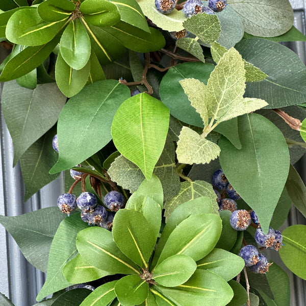 Blueberry Eucalyptus Wreath, Year-Round Front Door Decor