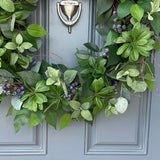 Blueberry Eucalyptus Wreath, Year-Round Front Door Decor