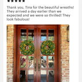 Magnolia Front Door Wreath, Year-Round Farmhouse Decor
