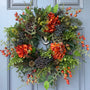 Rustic Fall Hydrangea Wreath, Thanksgiving Front Door Decor