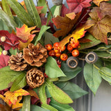 Fall Handmade Eucalyptus Wreath, Autumn Front Door Decor