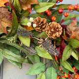 Fall Handmade Eucalyptus Wreath, Autumn Front Door Decor