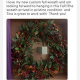 Fall Handmade Eucalyptus Wreath, Autumn Front Door Decor