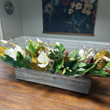 Personalized Magnolia Wreath | Handmade Magnolia Wreath | White Blooms and Green Leaves | Front Door Decor