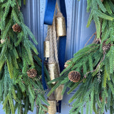 Norfolk Pine Winter Wreath, Farmhouse Front Door Decor, Hanukkah Design