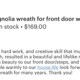 Handmade Magnolia Wreath, White Blooms and Green Leaves, Front Door Decor