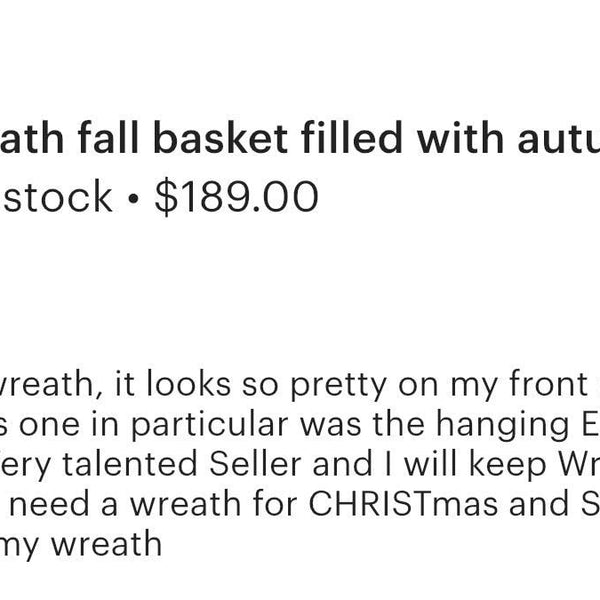 Wreath fall basket filled with autumn flowers, XL 24”x20”x9, Perfect for entry way hook, Thanksgiving decor, Housewarming and hostess gifts!