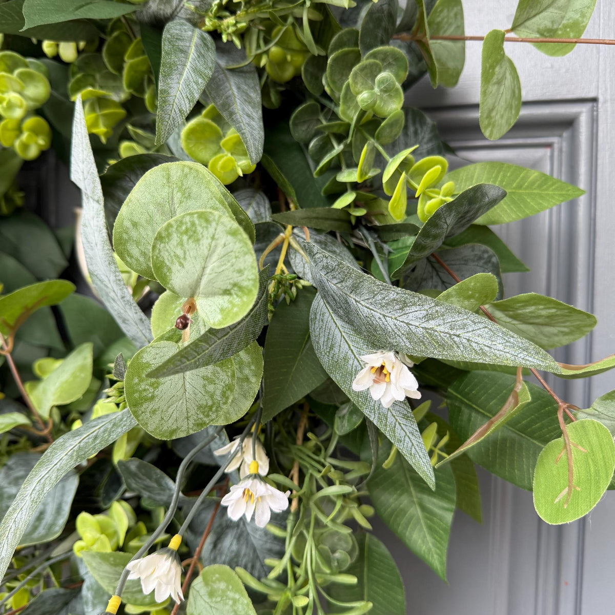 Handmade Eucalyptus Wreath, Year-Round Cottage Door Decor