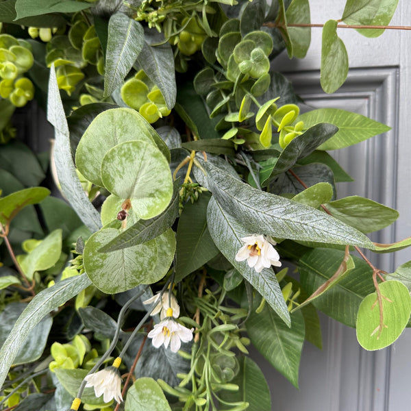 Handmade Eucalyptus Wreath, Year-Round Cottage Door Decor