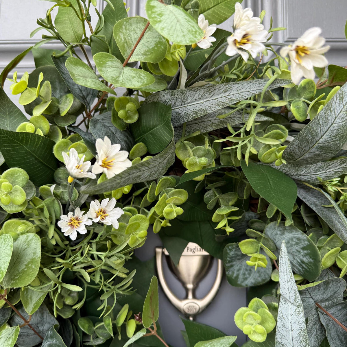 Handmade Eucalyptus Wreath, Year-Round Cottage Door Decor