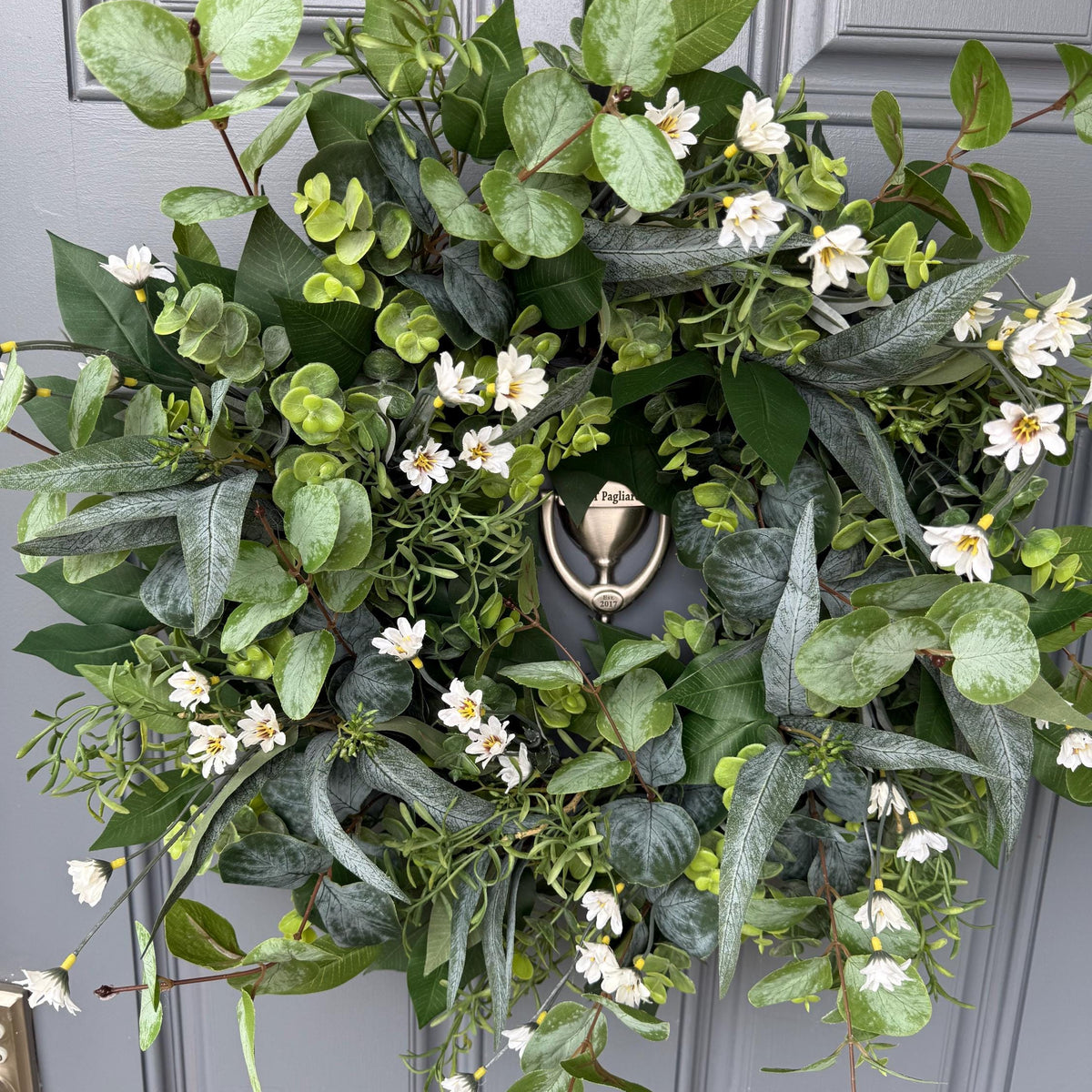 Handmade Eucalyptus Wreath, Year-Round Cottage Door Decor