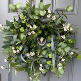 Handmade Eucalyptus Wreath, Year-Round Cottage Door Decor
