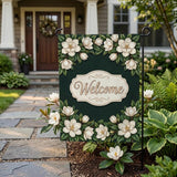 Personalized Magnolia Wreath | Handmade Magnolia Wreath | White Blooms and Green Leaves | Front Door Decor
