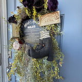 Handmade Halloween Witch Wreath | Halloween Decor | Witch Hat | Summerween | Rustic Farmhouse | Ouji board | Primitive Wreath | 24”x 40”