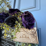 Handmade Halloween Witch Wreath | Halloween Decor | Witch Hat | Summerween | Rustic Farmhouse | Ouji board | Primitive Wreath | 24”x 40”
