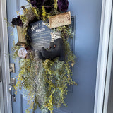 Handmade Halloween Witch Wreath | Halloween Decor | Witch Hat | Summerween | Rustic Farmhouse | Ouji board | Primitive Wreath | 24”x 40”
