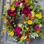 Summer Wreath | Colorful Floral Front Door Decor | Cottagecore Door Design