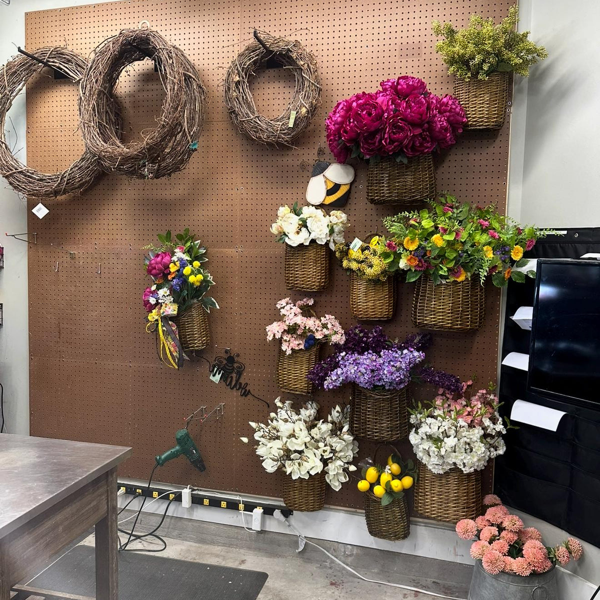 Rustic Fall Hydrangea Wreath, Thanksgiving Front Door Decor