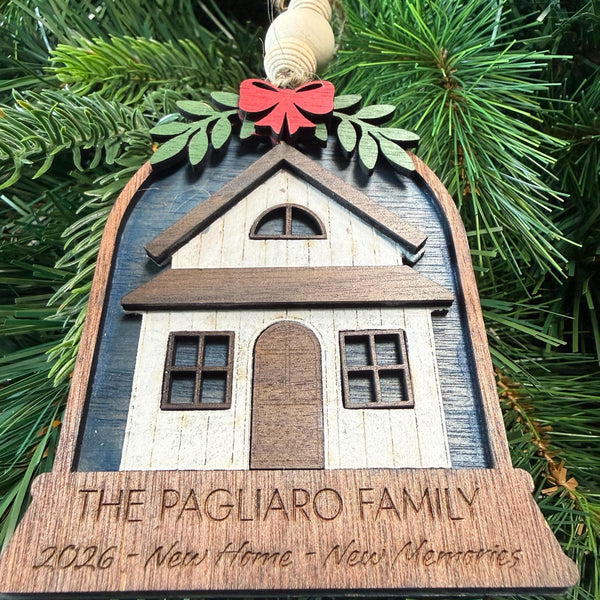Personalized Christmas Ornament, New Home Gift, Housewarming Gift