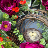Summer Wreath | Colorful Floral Front Door Decor | Cottagecore Door Design
