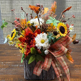 Fall flower arrangement with personalization | Thanksgiving floral centerpiece | Thank you bouquet | Hostess gift