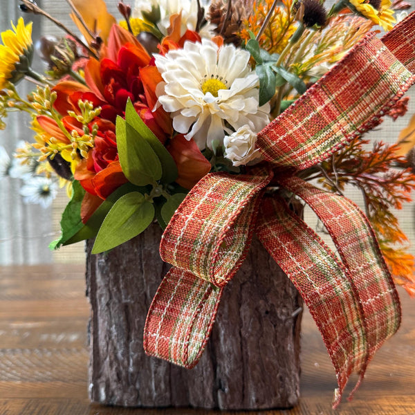 Fall flower arrangement with personalization | Thanksgiving floral centerpiece | Thank you bouquet | Hostess gift