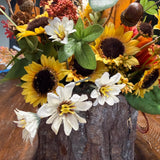 Fall flower arrangement with personalization | Thanksgiving floral centerpiece | Thank you bouquet | Hostess gift