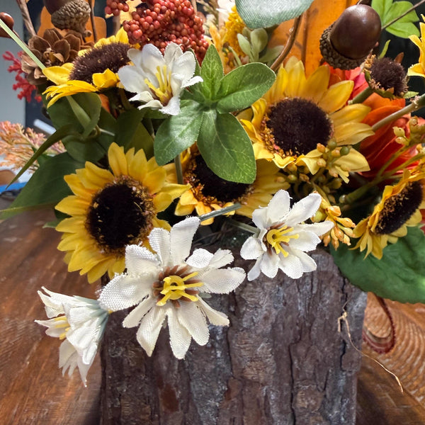 Fall flower arrangement with personalization | Thanksgiving floral centerpiece | Thank you bouquet | Hostess gift