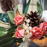 Tabletop personalized wreath | 10” grapevine wreath on a black metal stand | Thank you gift | Coworker gift | Desktop decor