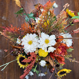 Fall flower arrangement with personalization | Thanksgiving floral centerpiece | Thank you bouquet | Hostess gift