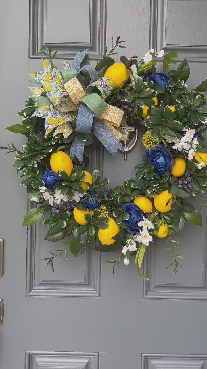 Lemon and Blueberry Wreath