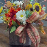 Fall flower arrangement with personalization | Thanksgiving floral centerpiece | Thank you bouquet | Hostess gift