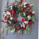Handmade Patriotic Wreath 4th of July Front Door Decor
