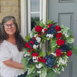Patriotic Floral Wreath