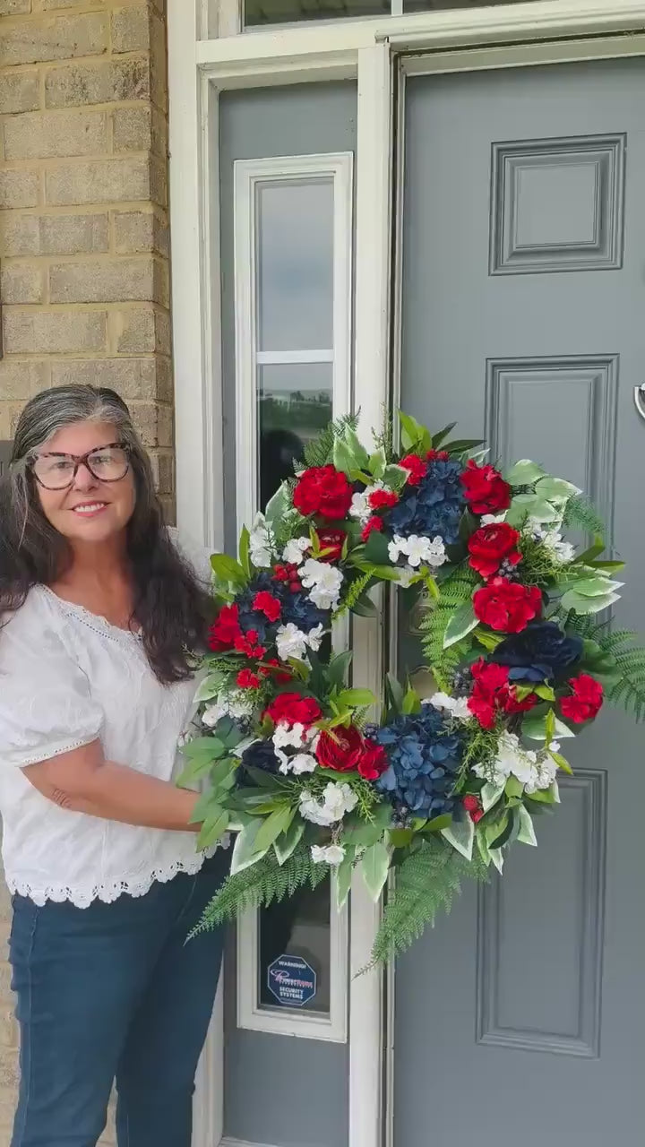 Patriotic Floral Wreath