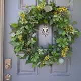 Yellow Seeded Eucalyptus Wreath